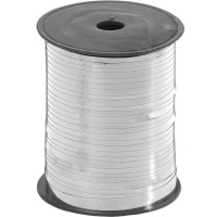 Лента упаковочная 0,5см х 1м, металлизированная, серебро (250) GP/109730