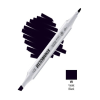 Маркер спиртовой двухсторонний "Sketchmarker" фиолетово-черный SM-VB