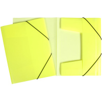 Папка на резинке "DIAMOND NEON" А4 желтая Пк4р_02036/036378