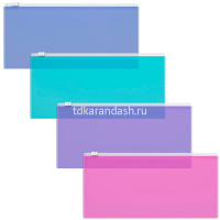 Папка на молнии 245х120мм "Fizzy Vivid, Travel" пластик, ассорти 44422/47075