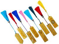 Закладка для книг с кисточкой 21х2,3см дерево, ассорти