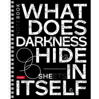 Тетрадь А5 96л клетка "In the dark" на спирали выборочный лак 4 дизайна 96Т5вмВ1гр/077330