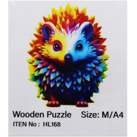 Пазл 14х12,5см дерево M "Ежик" HL168/11338-24