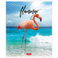 Тетрадь А5 48л клетка "Фламинго" на скобе 48Т5В1_20094/057083