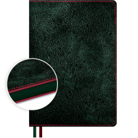 Ежедневник полудатированный А5 "Escalada" 384стр., зеленый/бордовый, искусств.кожа "Тиволи" 70633