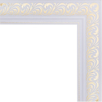 Рамка для фото 21х29,7см пластик, белая/золото 50мм