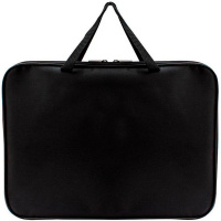 Папка с ручками А2 на молнии черная текстиль ПДМ-5/31268