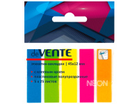 Клейкая закладка пластиковая 12х45мм 5 цветов по 25л (125л) 2011307