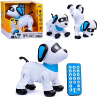 Собака р/у "Руди" 18х11х18см с аккумулятором, пластик (свет, звук, движение, танцы) K21