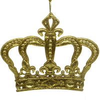 Ёлочное украшение "Корона" 12х9,5см золото Y9942-24