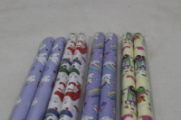 Бумага упаковочная 70см х 1м 2шт/уп "Детская" 4 вида 11438-24