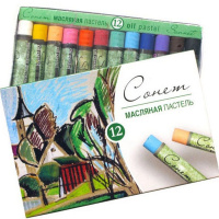 Пастель масляная 12 цветов "Сонет" шестигранный корпус, картон 7041155