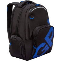 Рюкзак 32х42х22см, 1100гр, 2 отделения, 4 кармана, черный/синий RU-423-14/11