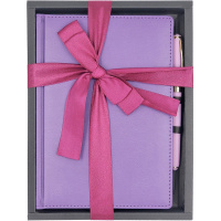 Набор подарочный "Velvet" (ежедневник А5 272стр. зефирный фиолетовый + ручка шариковая) 3-115/37-2