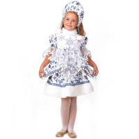 Карн.костюм Снегурочка Внучка р.30 рост 116см (блузка, юбка, головной убор) 1946-116-60