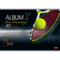 Альбом для рисования А4 40л "СпортКлуб" на скобе 3D лак матовое ламинирование 5 дизайнов 050130