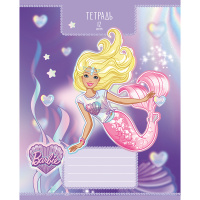 Тетрадь А5 12л линия "Барби" на скобе 5 дизайнов 12Т5блB2/035148