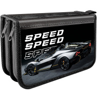 Пенал "Auto style" 19x12х5см, прямоугольный, двухстворчатый, с откидной планкой ПО-05