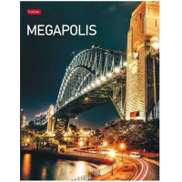Тетрадь на кольцах А5 240л клетка "Megapolis" глянцевая ламинация 240ТК5В1_23148/063269