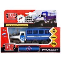 Машина "Урал. Будка Полиция" инерционная, металл 12см (открывающиеся двери) SB-16-51-A-WB