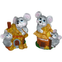 Копилка Мышки с домиком 12,4*8,5см 2 вида Y8277-19