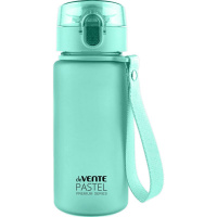 Бутылка для воды 400мл 17,9x6,5см с диффузором, пластик, матовая бирюзовая, нескользящее покрытие