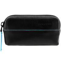 Ключница "Blue Square Revamp" 12х6,5х3см, черная, натуральная кожа PC4216B2V/N