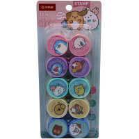 Набор штампов 10шт диаметр 2,5см "Зверята" DJ03-0206