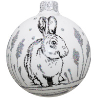 Шар 65мм "Графический кролик 1" в подарочной упаковке КУ-65-224217