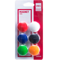 Магниты д/доски 30мм 6шт, ассорти, в блистере E7825