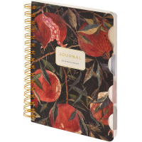 Записная книжка А5 120л "Art journal. Гранат" линия/точка, на спирали, с разделителями 3-567/16