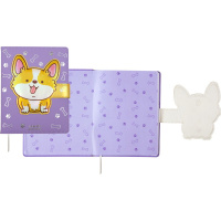 Дневник для 1-11 классов "Corgi" с магнитным хлястиком, твердая обложка, искусств.кожа с поролоном
