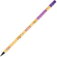 Карандаш чернографитный "Kids. Лисенок" HB, с ластиком, трехгранный, пластиковый корпус 21-0072/05