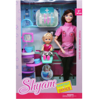 Набор кукол "Доктор" 32,5х22см с аксессуарами, 2 вида (2 куклы 29см/11см) 11242-24