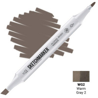 Маркер спиртовой двухсторонний "Sketchmarker" теплый серый 2 SM-WG2