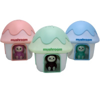 Ночник-проектор "Зубастик в домике" 13х13см пластик/пвх, 3 цвета, USB YD5728