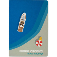 Тетрадь А5 40л клетка "Пляж" прошитый блок матовая ламинация 7-40-001/82