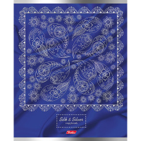 Тетрадь А5 48л клетка "Silk&Silver" на скобе 3D фольга матовая ламинация 5 дизайнов 48Т5лофВ1/048874