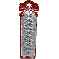 Украшение Бант 7,5см 10шт/уп, серебро, текстиль 70-WD20530