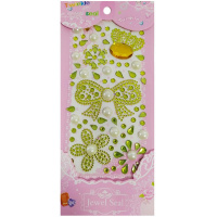 Наклейки Стразы и жемчуг 23х10см 5 цветов Y7215-18