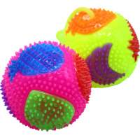 Мяч-попрыгунчик с шипами "Овощи" 7,5см на подвеске (звук) 4 цвета CQ2228