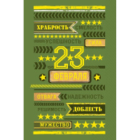 Открытка "23 Февраля" средний формат 183х121мм 0826.172