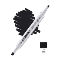Маркер спиртовой двухсторонний "Sketchmarker" черный SM-XB