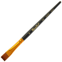 Кисть синтетика под колонок плоская №12 короткая ручка ЖS2-12,05Ж