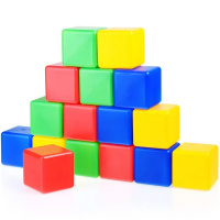 Кубики 16шт. 8см пластик 32х16х16см ПИ000160