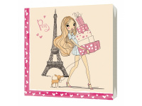 Салфетка 33х33мм 1шт Гламурные девочки трехслойная 1004270