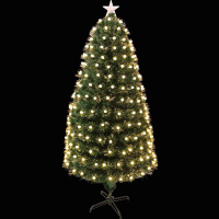 Ель 150см светодиодная, с шарами, 180 ламп, желтый свет SK3802