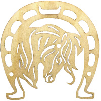 Подвеска "Подкова лошадь" 9см фанера 3мм 310015