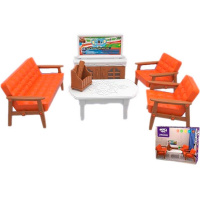 Набор мебели "Уютный домик. Гостиная" 20х6х16см 7 предметов пластик 176026