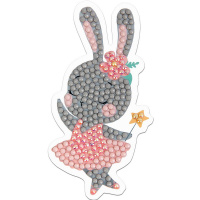 Алмазная мозаика 5,5х10см "Зайка" на магните полная выкладка ALVM-079